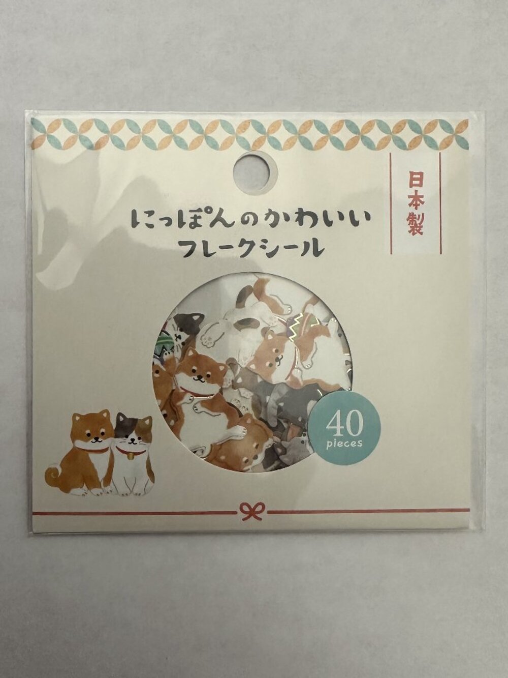 3 For $27 - GAIA Japan Nippon no Kawaii Shiba Inu & Cats Flake Stickers